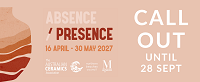 A linking graphic for Absence Presence exhibition call out